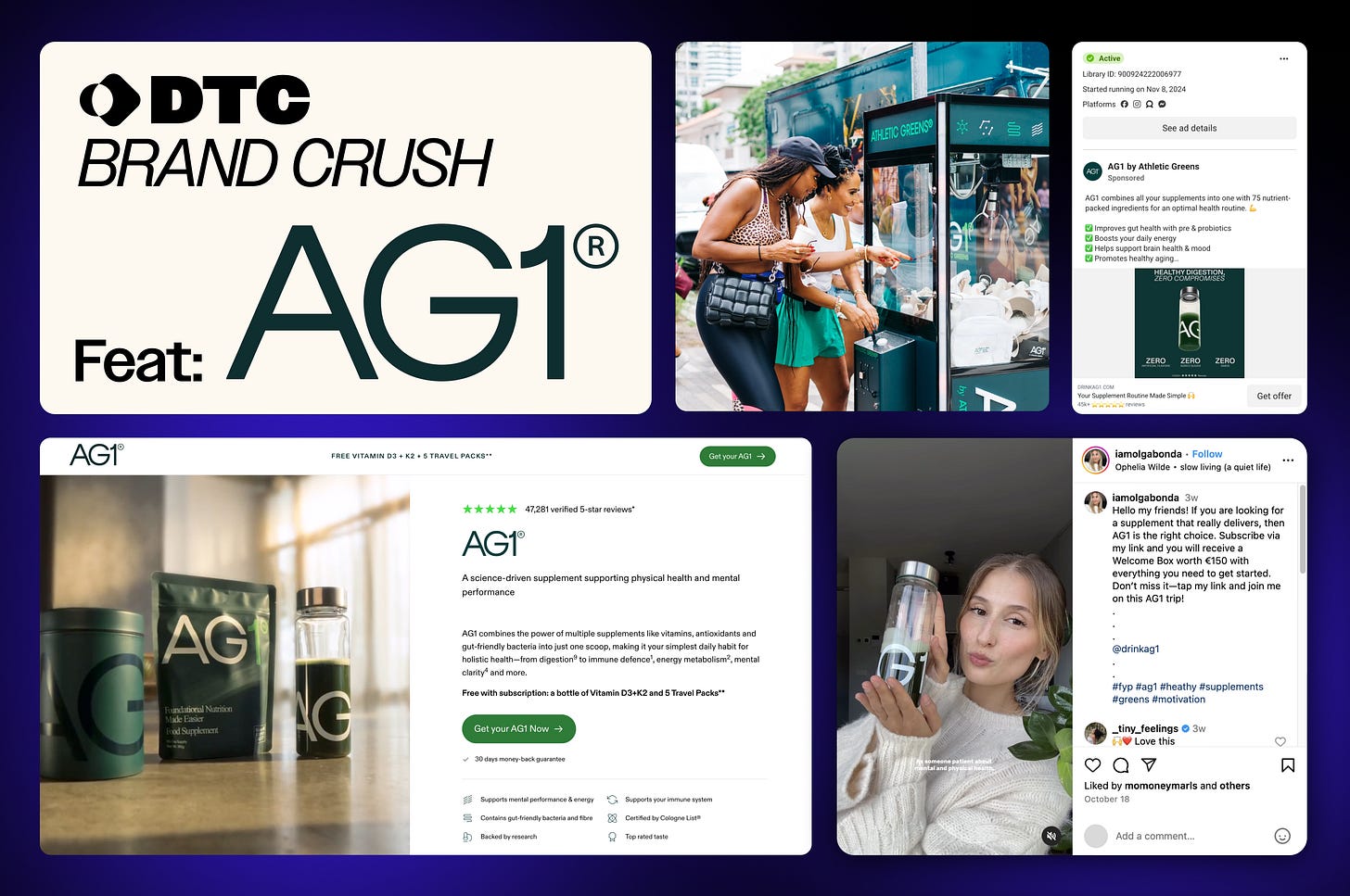 Discover AG1's Community-Driven Marketing Success in Our DTC Brand Crush  Series | Tapcart