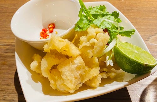 crispy baby squid - pho restaurant london