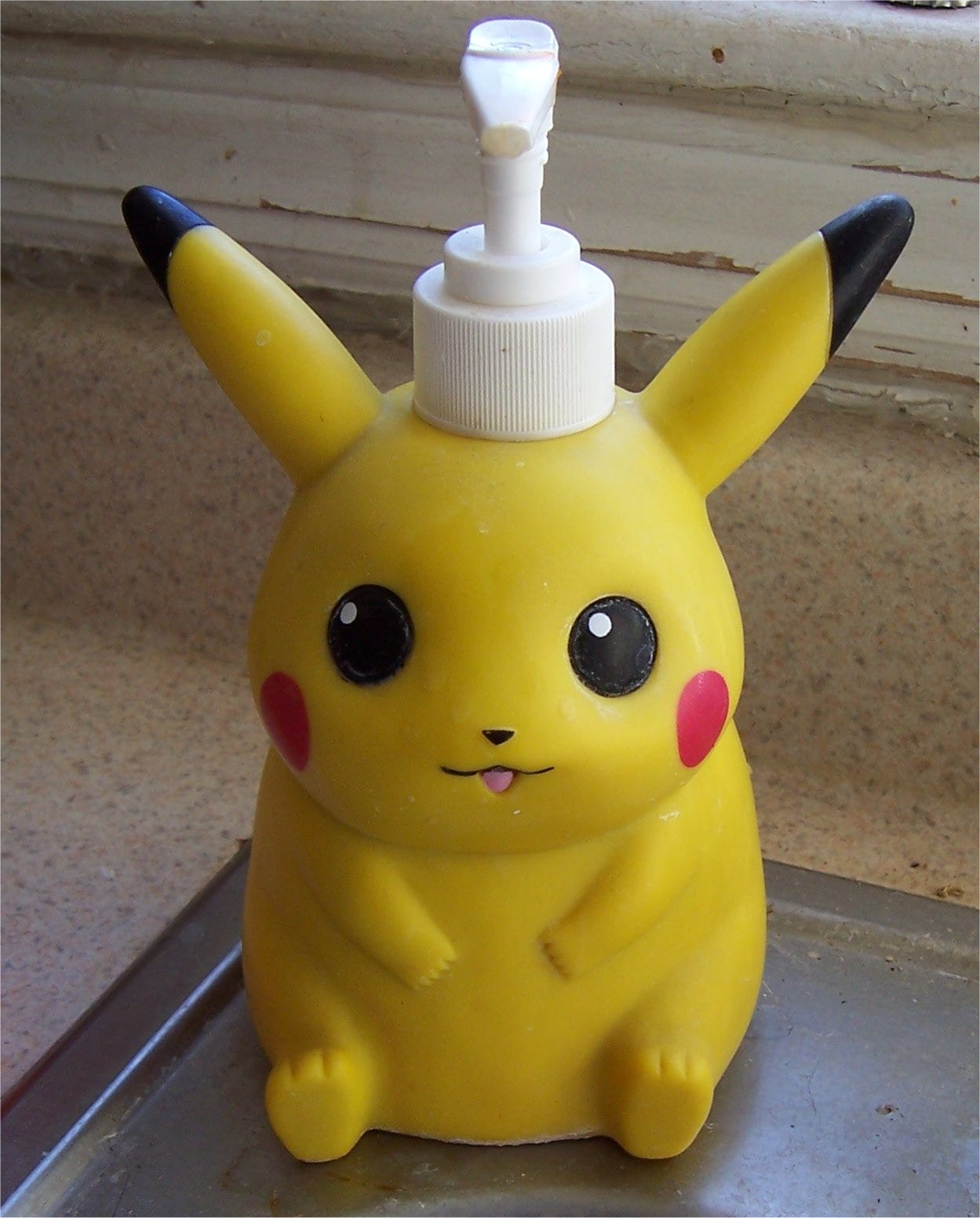 One of Kimberly's Pokémon items is a Pikachu soap dispenser from 1999!