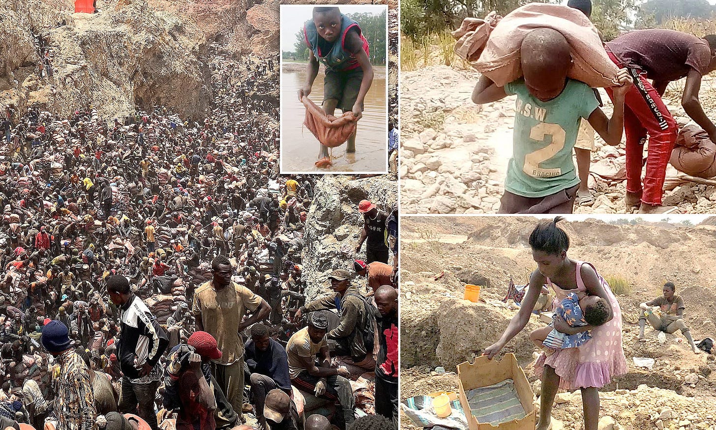 Devastating photos of cobalt mines in Democratic Republic of Congo that  power Apple, Tesla and more | Daily Mail Online