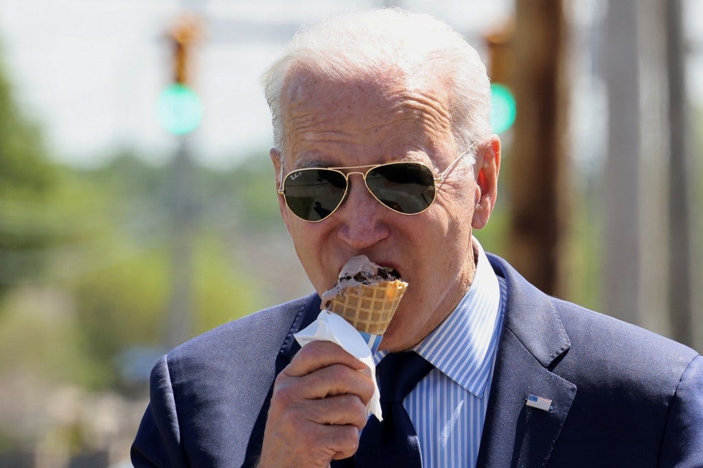 Press slammed for asking Biden questions about his ice cream
