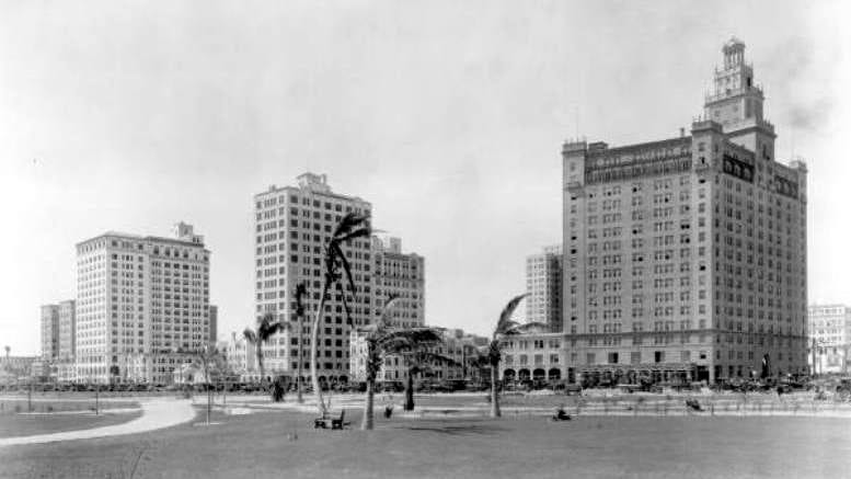 Watson Hotel from Bayfront Park in 1926
