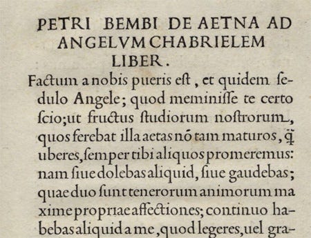 De Aetna" written by Pietro Bembo, printed by Aldo Manuzio in 1495 (font  -called "Bembo"- by Francesco Griffo) | Lettering, History of typography,  Typography