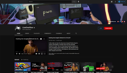 Image of the channel page