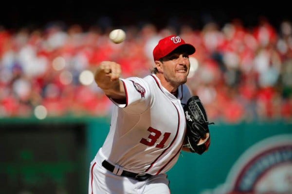 max scherzer throwing balls for nationals mlb baseball 2015