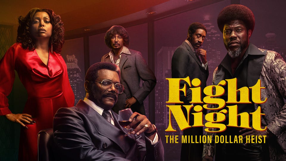 Review of Fight Night The Million Dollar Heist on Peacock | Double Take TV Newsletter | Jess Spoll