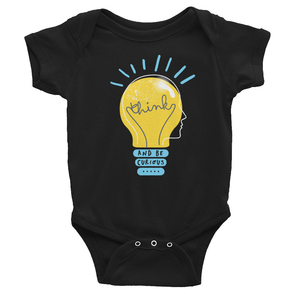 Think And Be Curious Baby Onesie