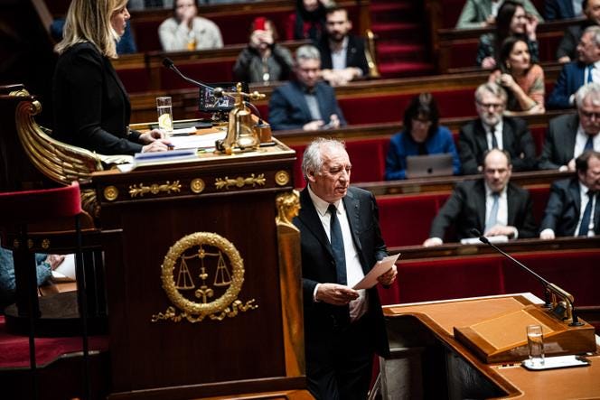 Le premier ministre, François Bayrou, à l’Assemblée nationale, le 3 février 2025.