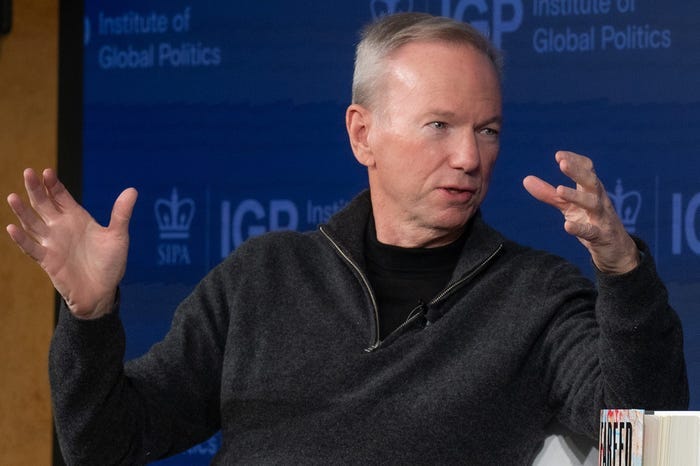 Former Google CEO and chairman, Eric Schmidt.