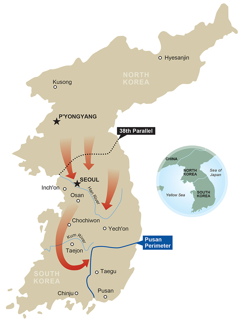 The Korean War: Phase 1: 27 June-15 September 1950 (UN Defensive)