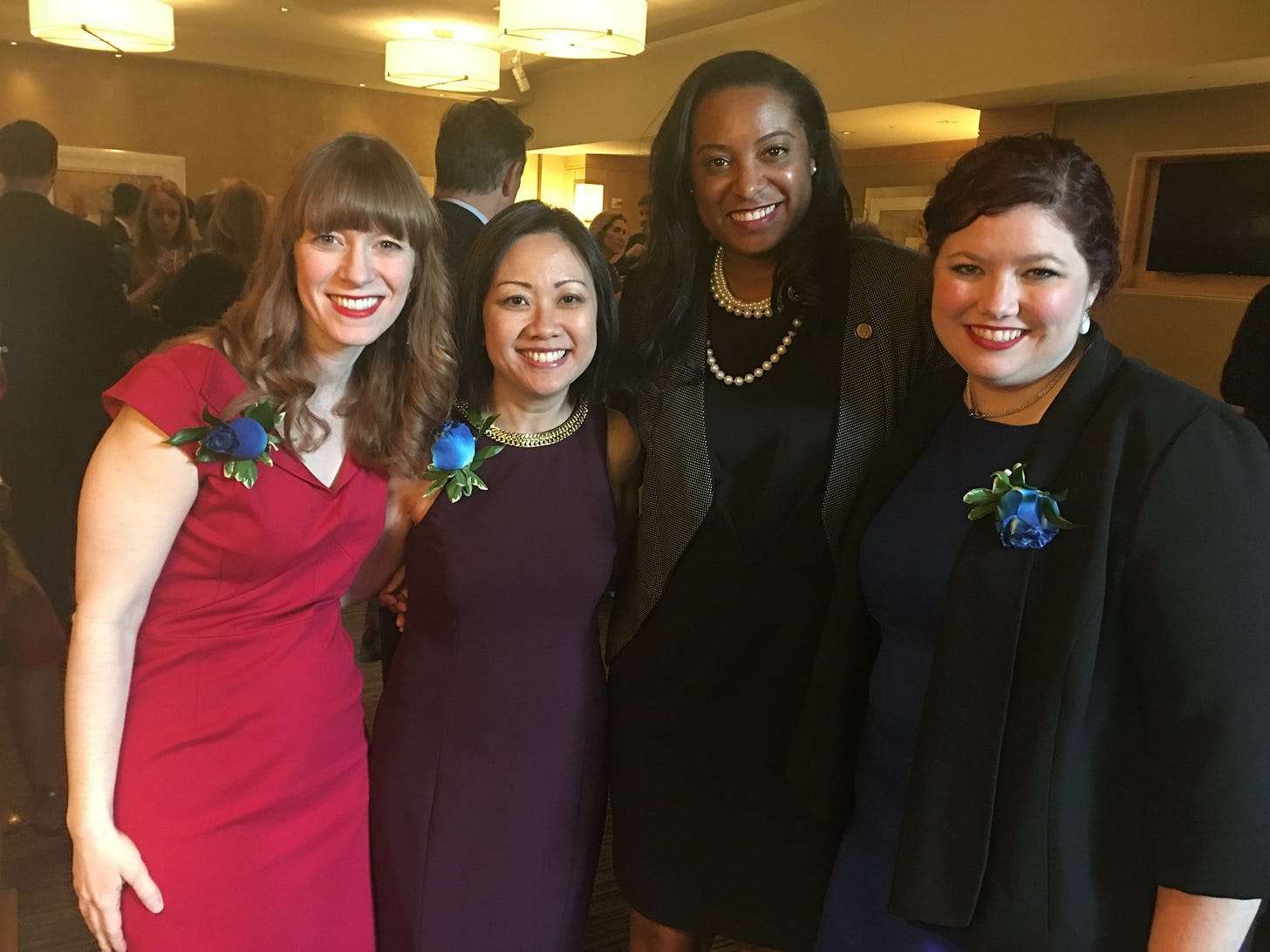 Sarah, Delegate Kathy Tran, Delegate Jennifer Carroll Foy, and Beth