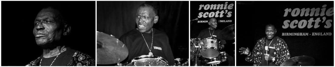 Four images of the Great Jazz Drummer Elvin Jones