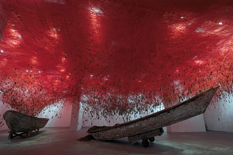 chiharu shiota venice art biennale 2015 the key in the hand