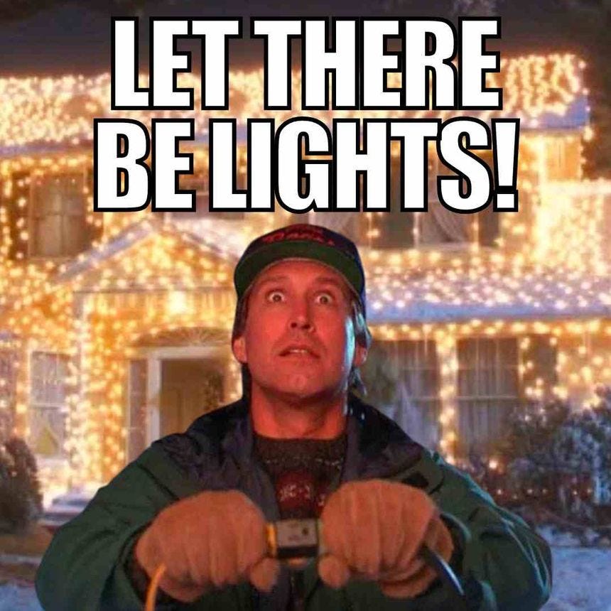 christmas vacation lights meme