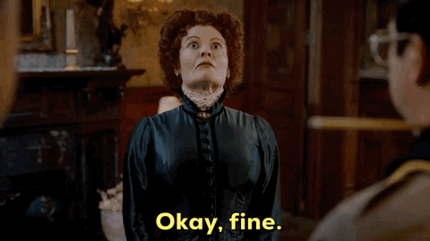A woman says okay fine