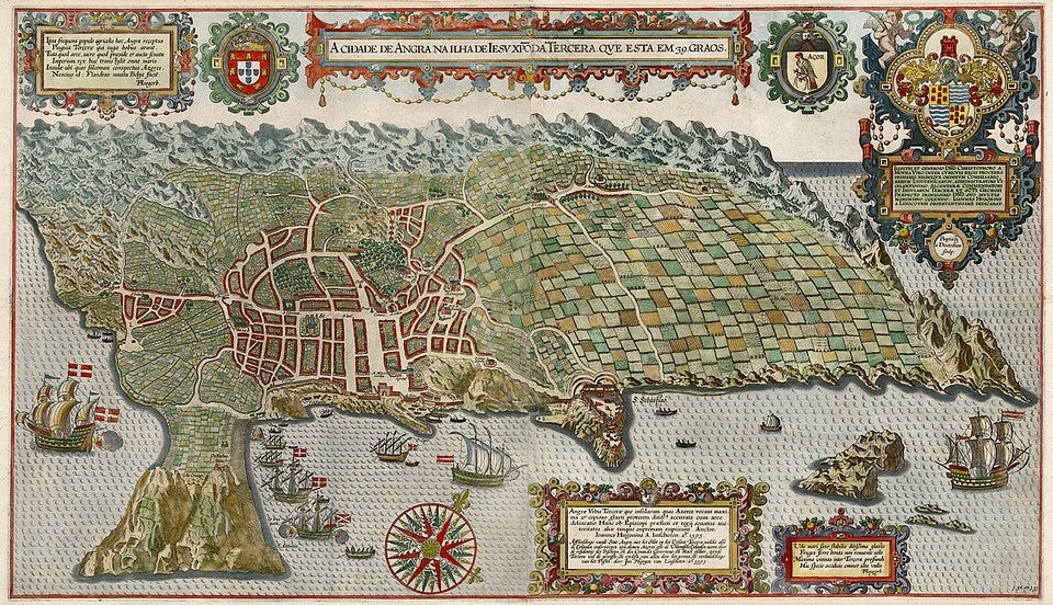 Ficheiro:Terceira Azores seen by Linschoten.jpg