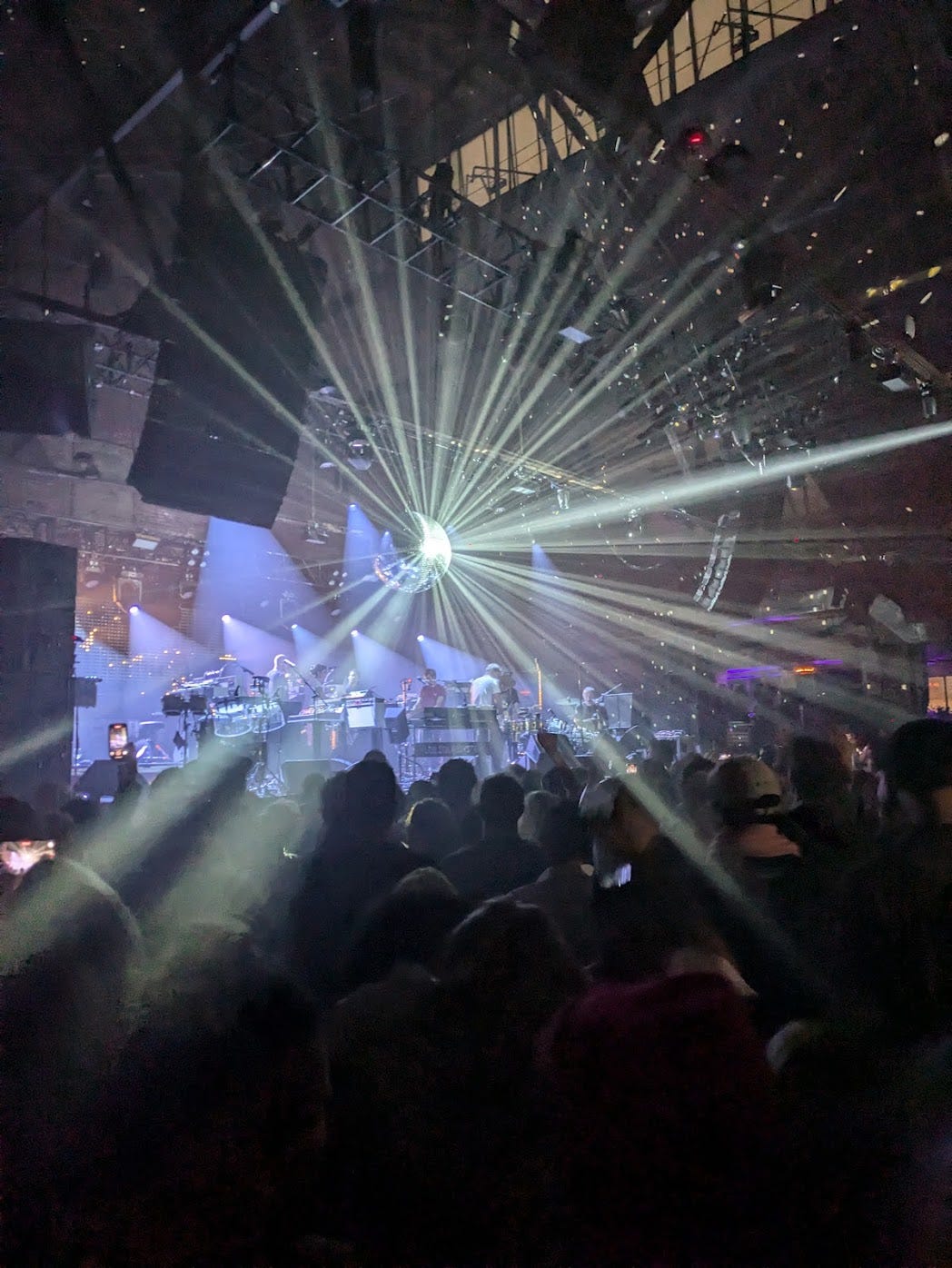 Disco ball in concert hall 