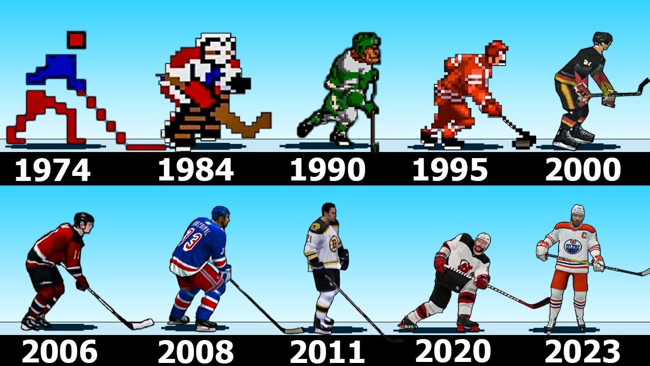 HOCKEY NHL VIDEO GAMES EVOLUTION [1979 - 2023] - YouTube