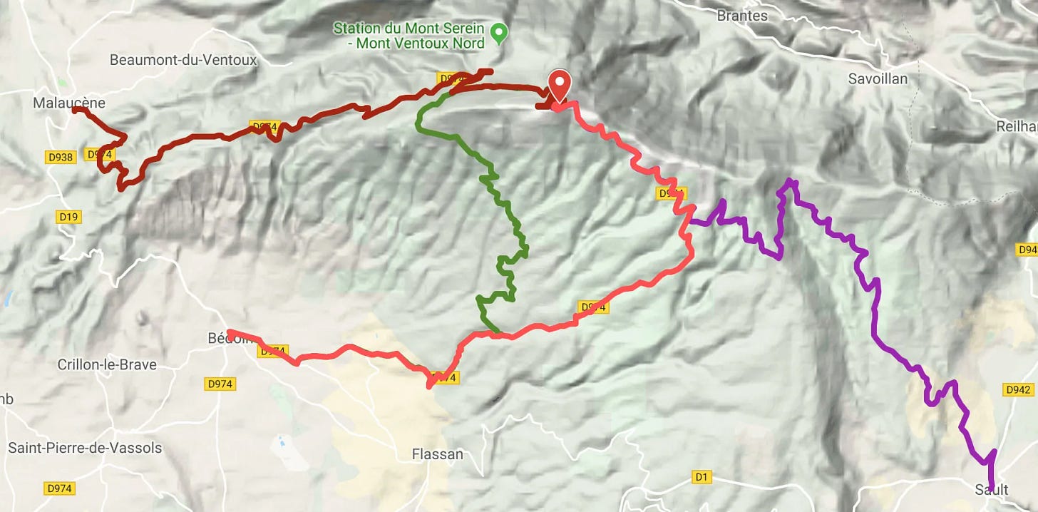 Les quatre routes, la Forestière en vert Les quatre routes, la Forestière en vert