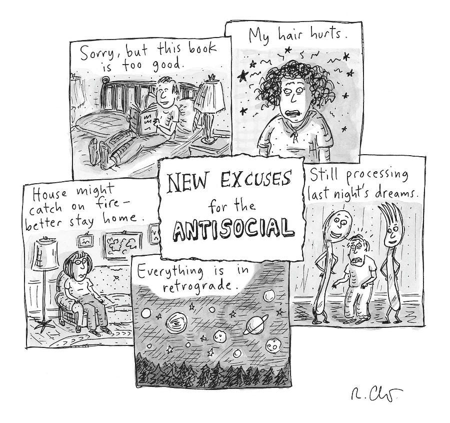 New Excuses for the Antisocial by Roz Chast