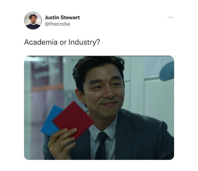r/labrats - Justin Stewart Academia or Industry?