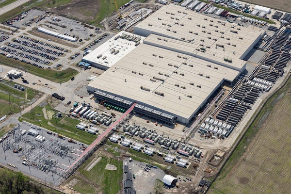 Aerial view of xAI datacenter