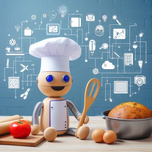 Cooking a Tech solution Puppet Robot Baker