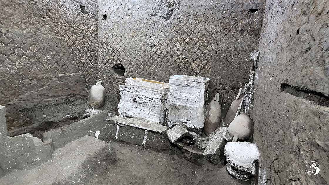 Las excavaciones en la villa de Civita Giuliana revelan la vida en los barrios de esclavos romanos en el momento de la erupción. Fuente: Ministero della Cultura