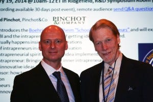 Building the School for Intrapreneurs together: Stephan Klaschka (left) and Gifford Pinchot III