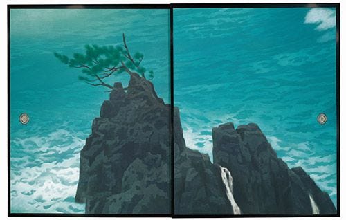 Higashiyama Kaii, Toshodaiji Miei-do Murals: The Sound of Waves ...