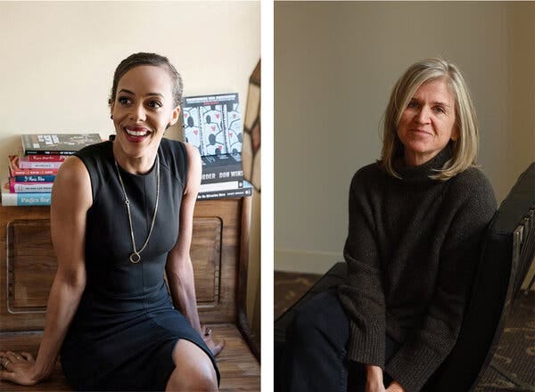 Lisa Lucas, on the left, is sitting down and smiling broadly to one side. Reagan Arthur is looking straight at the camera. 