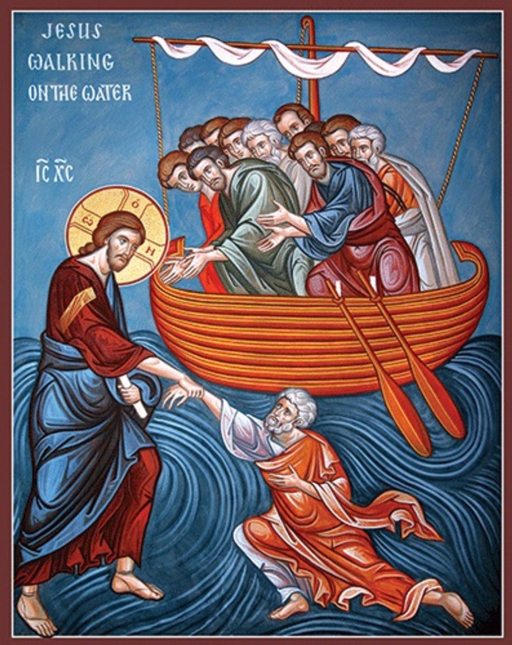 Jesus Walking on the Water, large icon