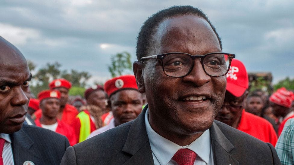 Malawian President Lazarus Chakwera