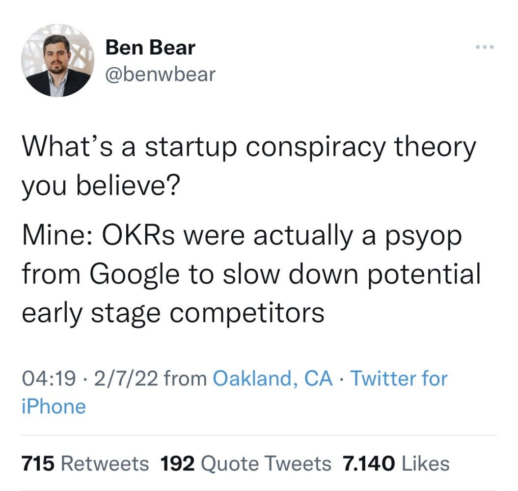 OKRs conspiracy theory