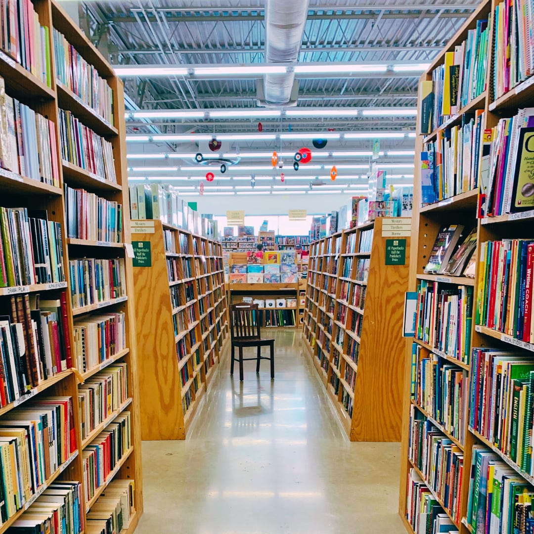 A colorful bookstore