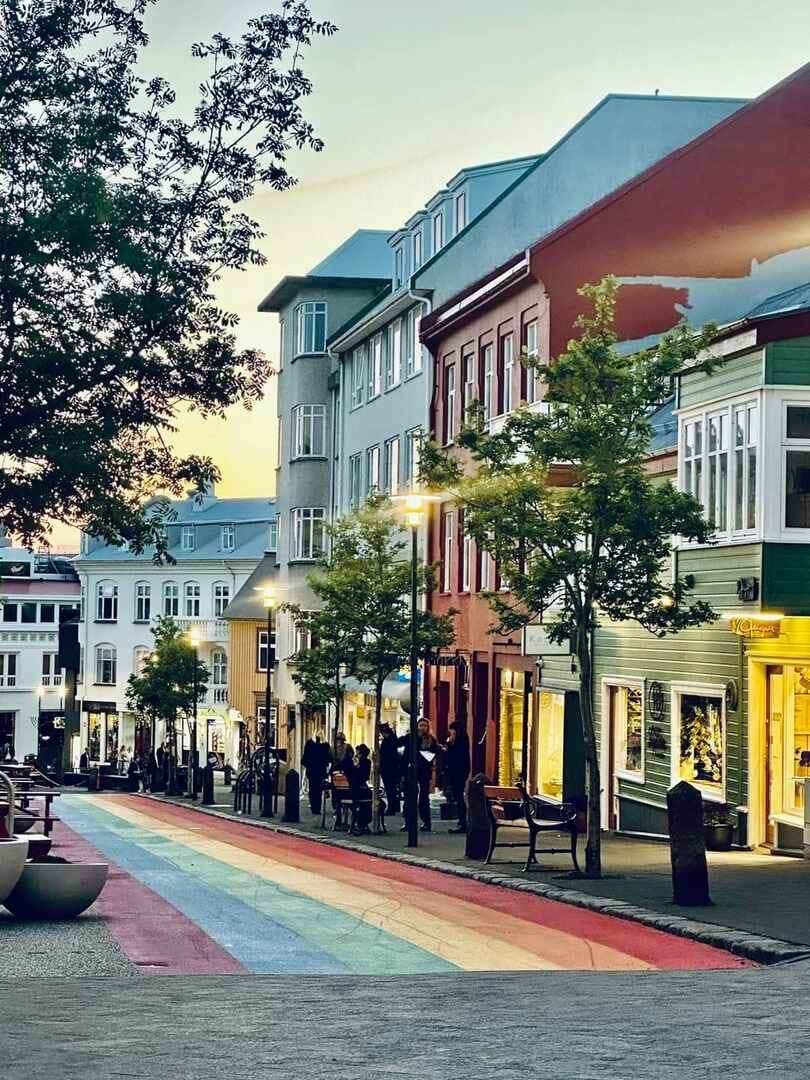 Skólavörðustígur Street - rainbow street in Reykjavik