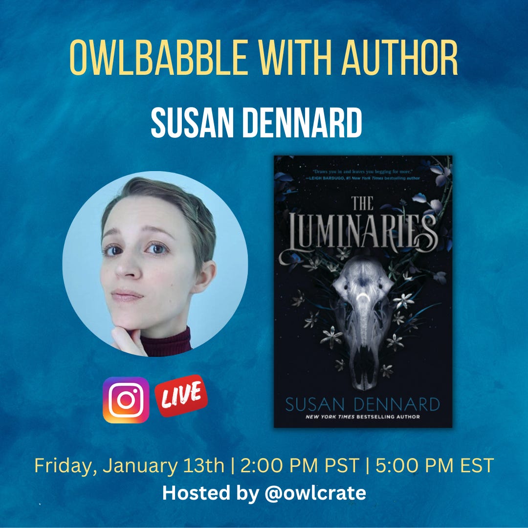 Graphic for IG live chat with OwlCrate