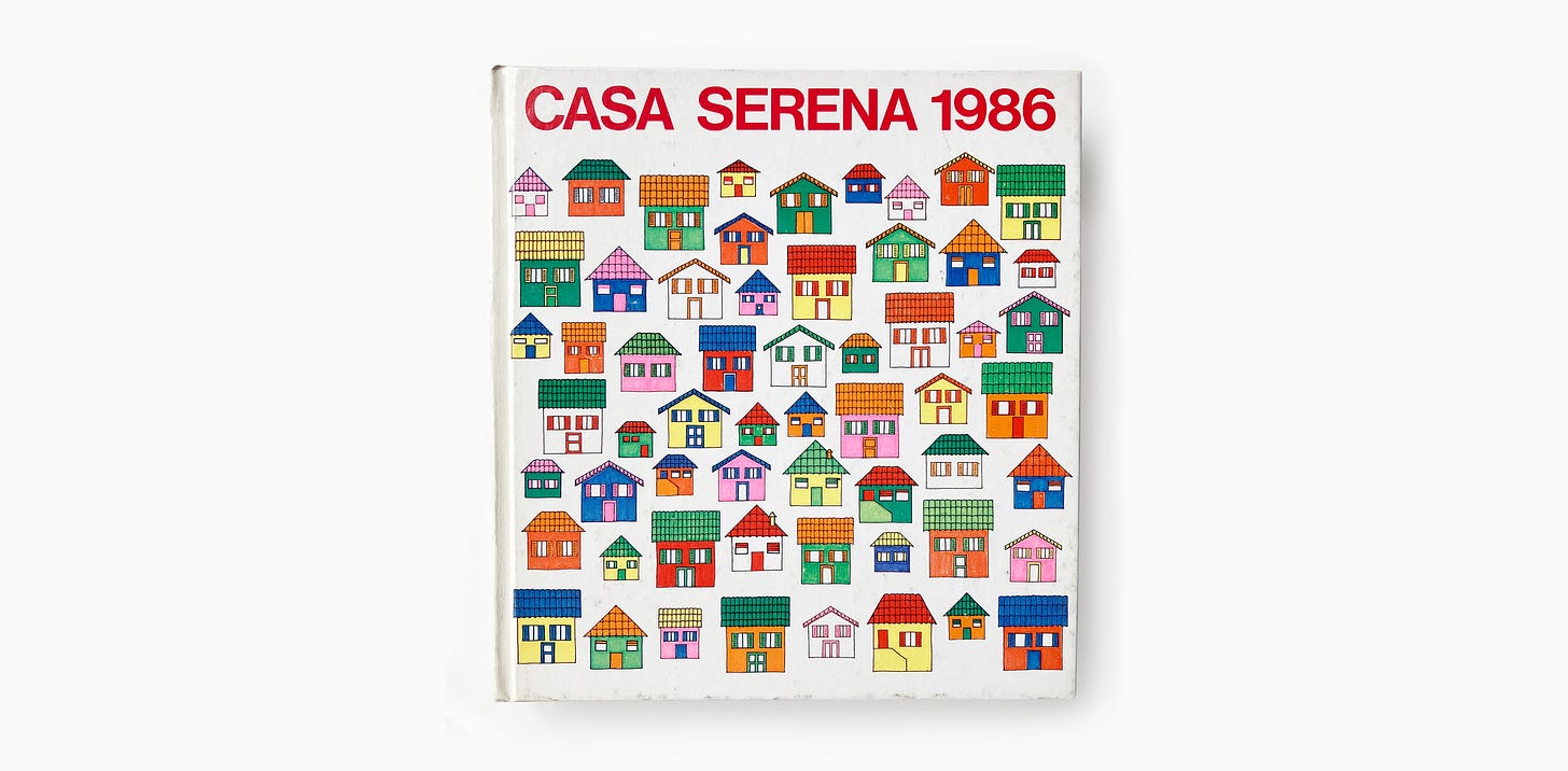 Copertina dell'agenda Casa Serena 1986