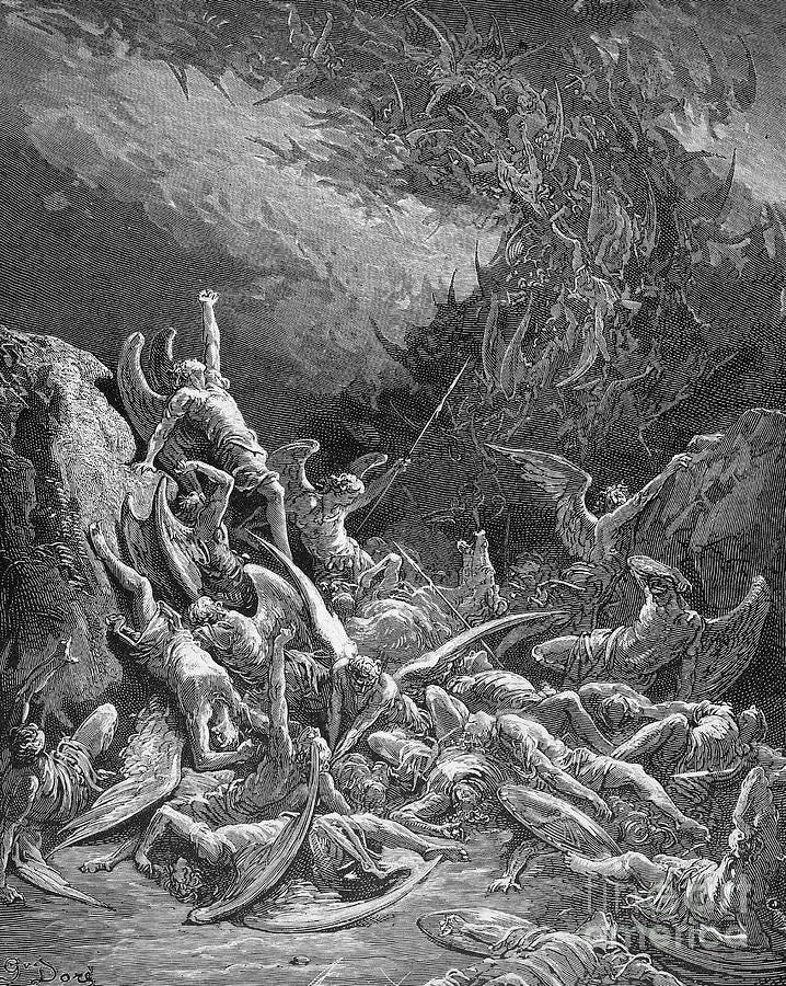 Paradise Lost #27 Drawing by Gustave Dore - Pixels