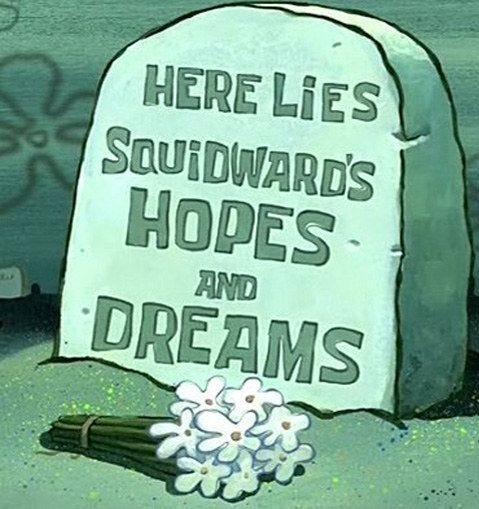 Here lies Squidward's Hopes and Dreams | by Wilson Scr1be Xu ...