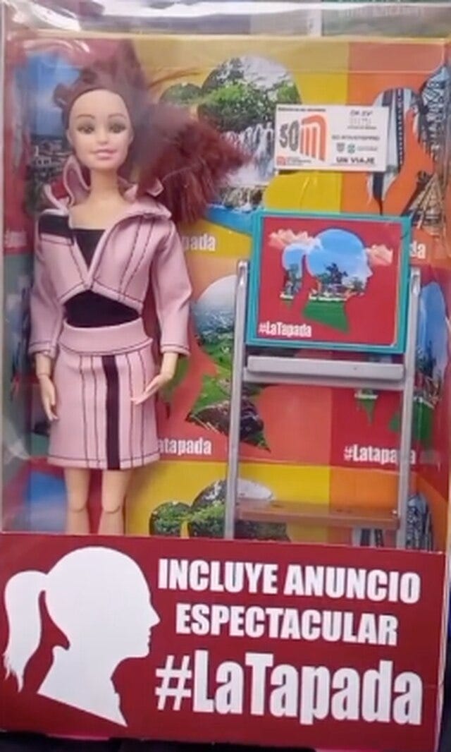 Barbie doll styled to resemble Claudia Sheinbaum