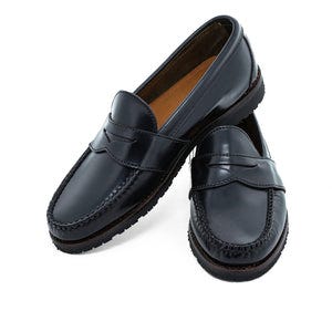 Blue Isle Weltline Penny Loafers - Black Shell Cordovan