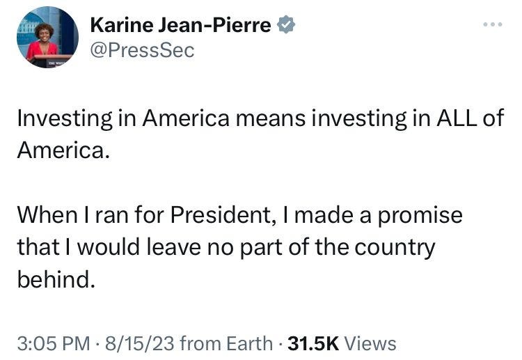 Karine Jean-Pierre tweet.