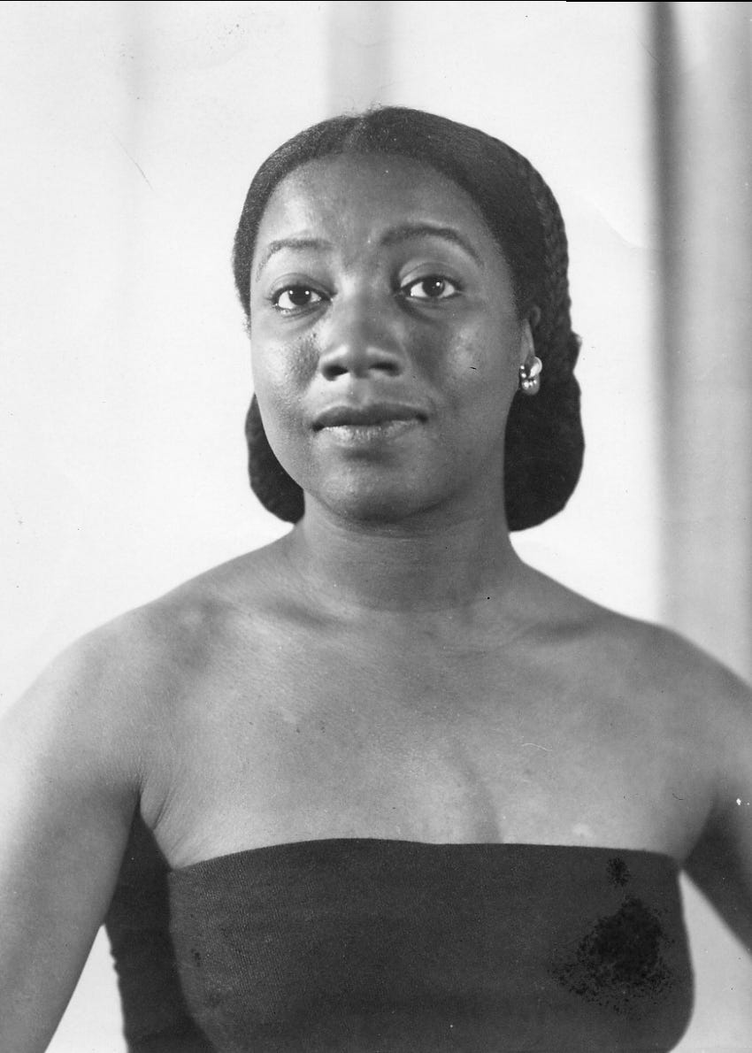 Black and white portrait of African American woman