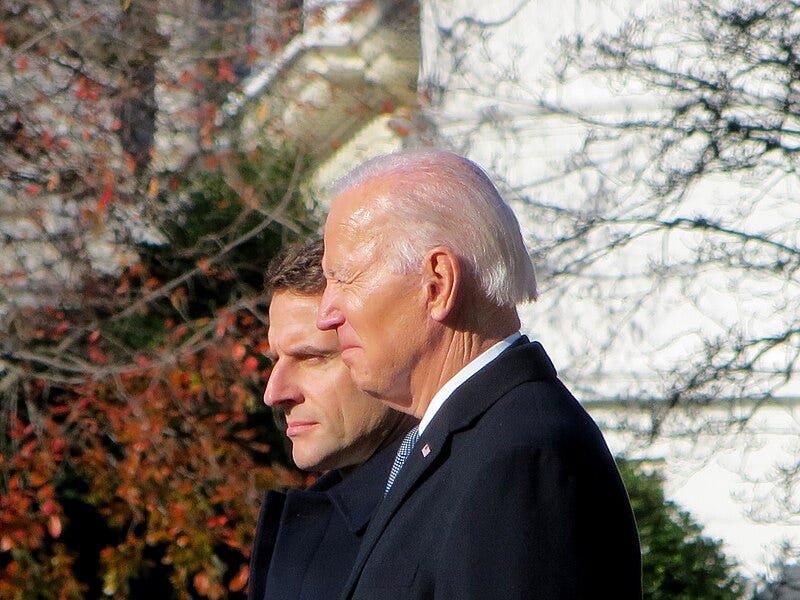 File:Presidents Macron and Biden 1 - Profile (52573441471).jpg