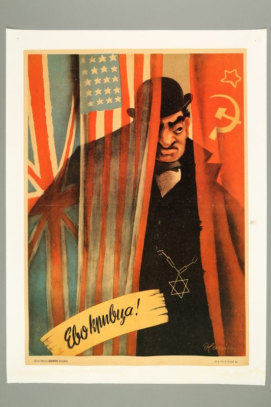 Poster of a wealthy Jewish plotting against Nazi Germany - Collections  Search - United States Holocaust Memorial Museum