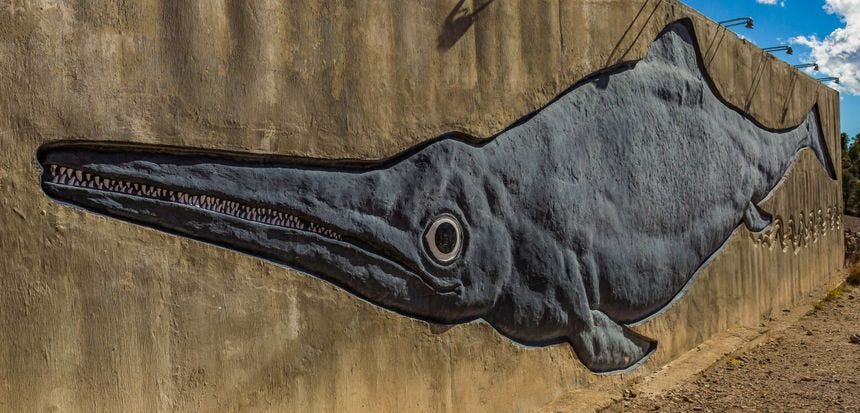 mural of Shonisaurus popularis