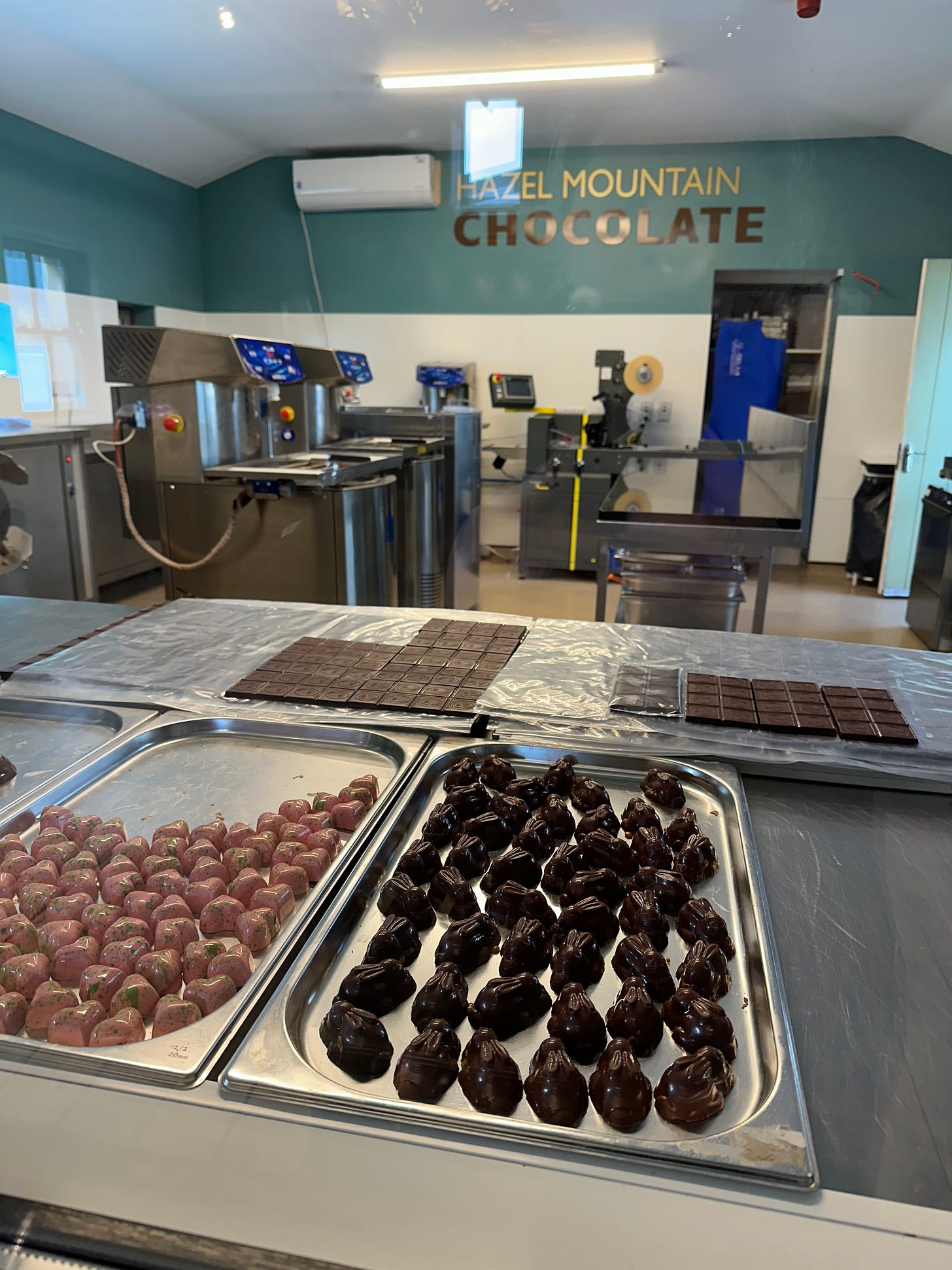 Production at Hazel Mountain Chocolate