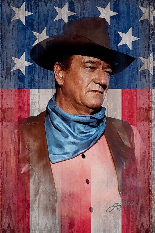 John Wayne Americas Cowboy Art Print by John Guthrie