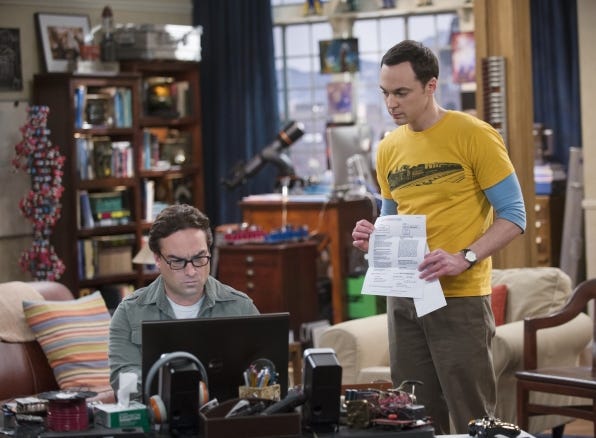 sheldon tells leonard about magazine on big bang theory 2015